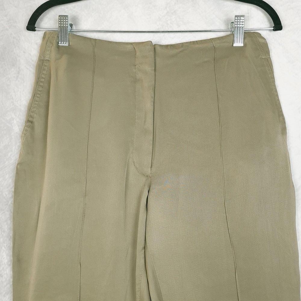3.1 Phillip Lim Pants Womens 6 Green Viscose Jogger Elastic Cuff Relaxed Pull On - Picture 2 of 16